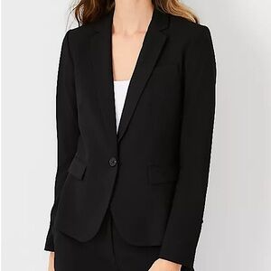 Anne Klein women’s The One-Button Blazer in Seasonless Stretch size 10 black